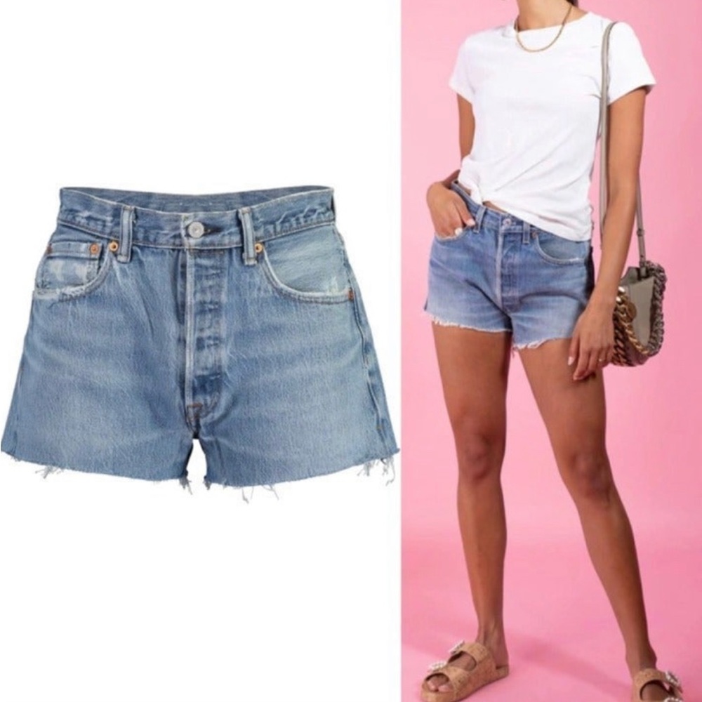Levi’s Re/Done jean shorts in Levi’s denim